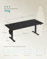 Zit Sta Bureau Elektrisch + Ergonomische Bureaustoel – Complete Werkplekset – USB-C Snellader
