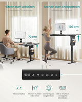 Zit Sta Bureau Elektrisch + Ergonomische Bureaustoel – Complete Werkplekset – USB-C Snellader