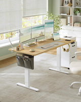 Zit Sta Bureau Elektrisch + Ergonomische Bureaustoel – Complete Werkplekset – USB-C Snellader