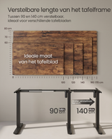 Zit Sta Bureau Onderstel Elektrisch – In Hoogte Verstelbaar Frame – Geheugenfunctie