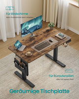 Zit Sta Bureau Elektrisch 100 x 60 cm – In Hoogte Verstelbaar – 4 Geheugenstanden