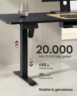 Zit Sta Hoekbureau Elektrisch – L-Vormig 160 x 140 cm – In Hoogte Verstelbaar – Stopcontacten & USB – Kabelbeheer