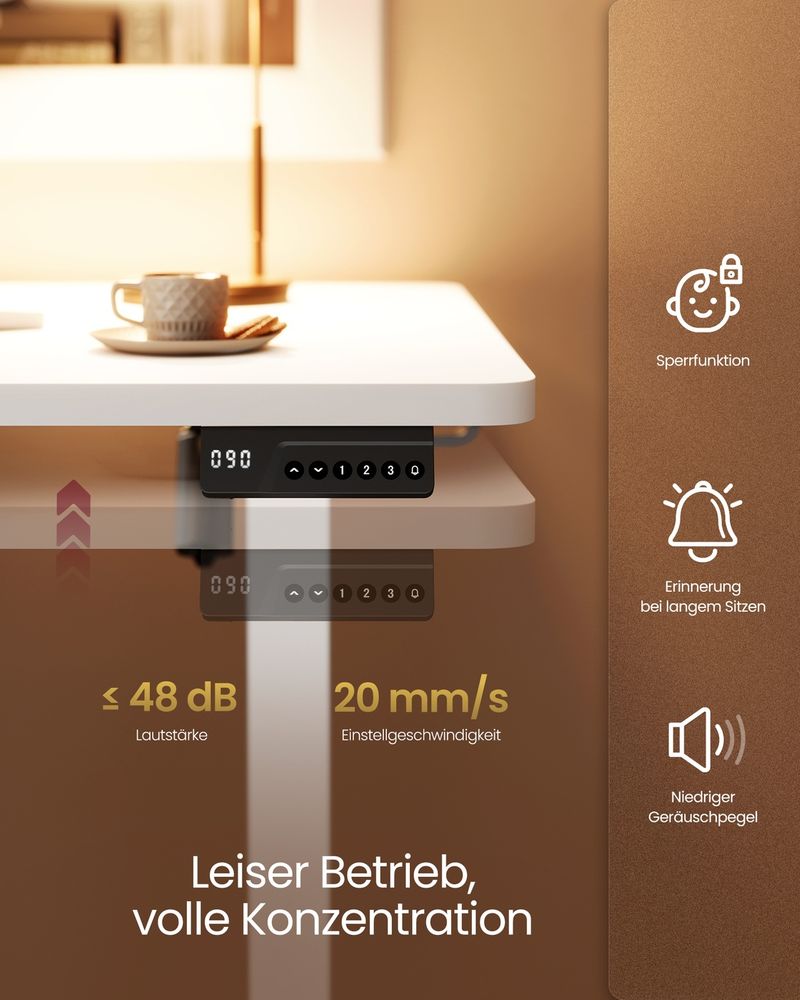 Zit Sta Bureau Elektrisch – In Hoogte Verstelbaar 72-120 cm – Geheugenfunctie – Kabelbeheer – Industrieel Design