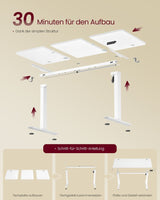 Zit Sta Bureau Elektrisch – In Hoogte Verstelbaar 72-120 cm – Geheugenfunctie – Kabelbeheer – Industrieel Design