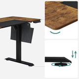 Zit Sta Bureau Elektrisch + Ergonomische Bureaustoel – Complete Werkplek Budget – In Hoogte Verstelbaar