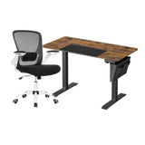 Zit Sta Bureau Elektrisch + Ergonomische Bureaustoel – Complete Werkplek Budget – In Hoogte Verstelbaar