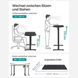 Zit Sta Bureau Elektrisch – Met Wieltjes – In Hoogte Verstelbaar – Ergonomisch