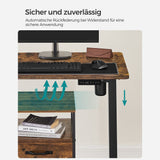 Zit Sta Bureau Elektrisch – Met Wieltjes – In Hoogte Verstelbaar – Ergonomisch